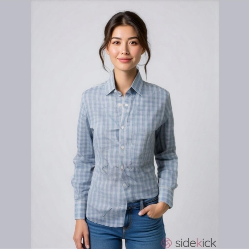 BONOBOS Slim Fit Button Down Shirt, XS, Blue